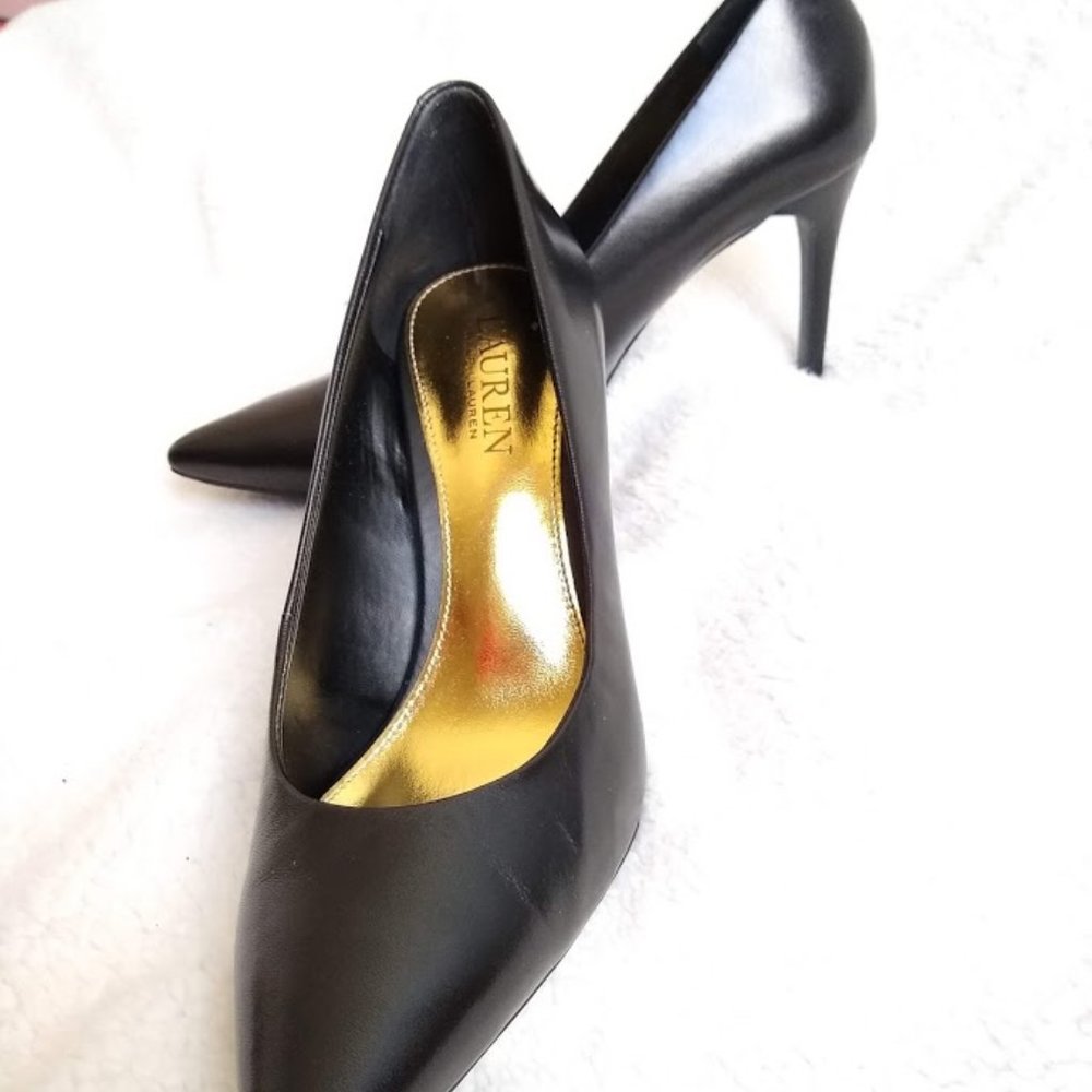 Ralph Lauren Genuine Leather (Black, 7.5)